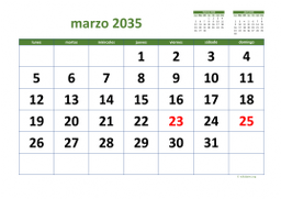 calendario marzo 2035 03