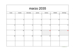 calendario marzo 2035 05