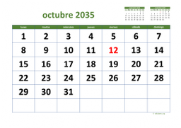 calendario octubre 2035 03