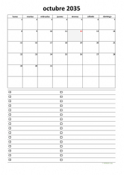 calendario octubre 2035 07