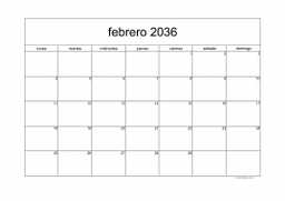calendario febrero 2036 05