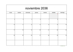 calendario noviembre 2036 05