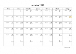 calendario octubre 2036 01
