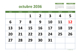 calendario octubre 2036 03