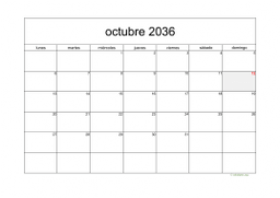 calendario octubre 2036 05