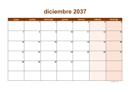 calendario diciembre 2037 06