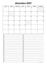 calendario diciembre 2037 07