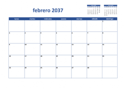 calendario febrero 2037 02