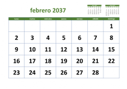 calendario febrero 2037 03