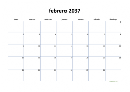 calendario febrero 2037 04