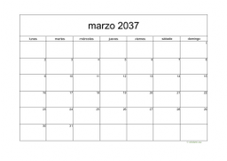 calendario marzo 2037 05