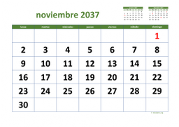 calendario noviembre 2037 03