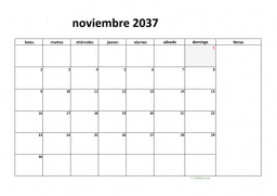 calendario noviembre 2037 08