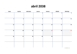calendario abril 2038 04