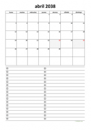 calendario abril 2038 07