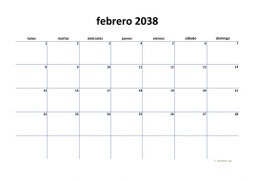 calendario febrero 2038 04