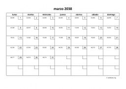 calendario marzo 2038 01