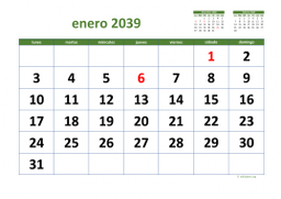calendario mensual 2039 03
