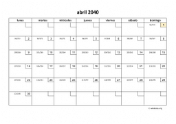 calendario abril 2040 01