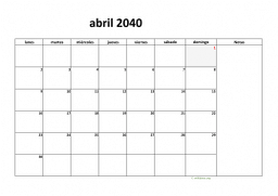 calendario abril 2040 08