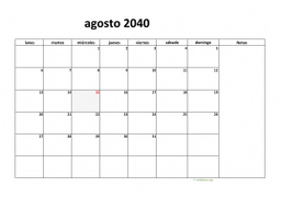 calendario agosto 2040 08