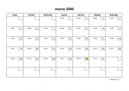 calendario marzo 2040 01