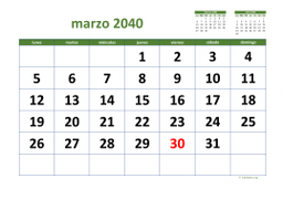 calendario marzo 2040 03