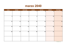 calendario marzo 2040 06