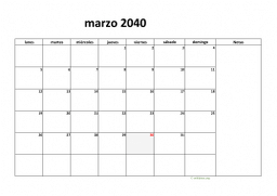 calendario marzo 2040 08