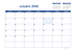 calendario octubre 2040 02