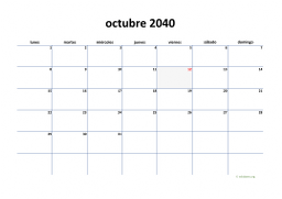 calendario octubre 2040 04