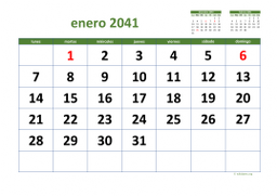 calendario enero 2041 03