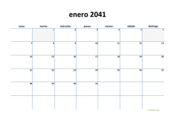 calendario enero 2041 04