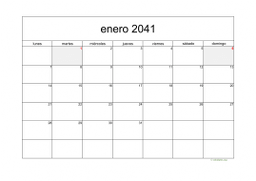 calendario enero 2041 05