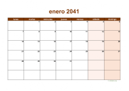 calendario enero 2041 06