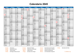 calendario anual 2045 08