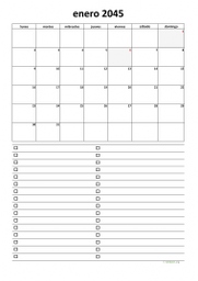 calendario mensual 2045 07