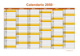 calendario anual 2050 09
