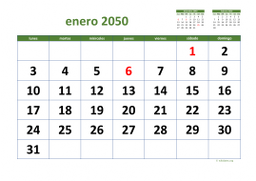 calendario mensual 2050 03