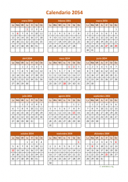 calendario anual 2054 06
