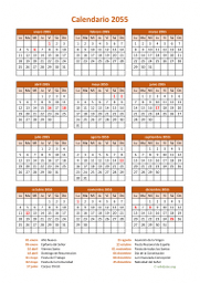 calendario anual 2055 07