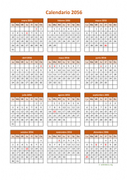 calendario anual 2056 06