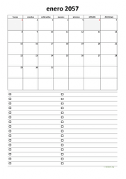 calendario mensual 2057 07