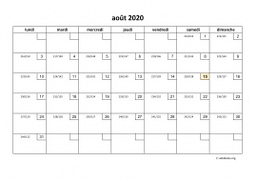 calendrier août 2020 01