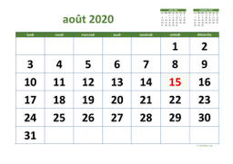calendrier août 2020 03