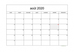 calendrier août 2020 05