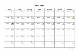 calendrier avril 2020 01
