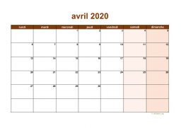 calendrier avril 2020 06