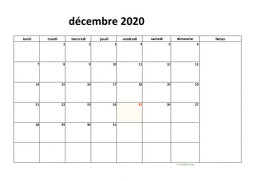 calendrier décembre 2020 08