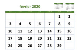 calendrier février 2020 03